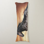 Schönes Schwarzes Pferd Seitenschläferkissen (Vorderseite Vertikal)