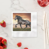 Schönes Schwarzes Pferd Serviette (Beispiel)