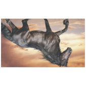 Schönes Schwarzes Pferd Tischdecke (Vorderseite (Horizontal))