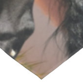 Schönes Schwarzes Pferd Tischdecke (Schrägansicht)