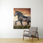 Schönes Schwarzes Pferd Wandteppich (Beispiel)