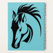 Schönes Schwarzes Pferd Wochenend/Monatsplaner Planer (Rückseite)