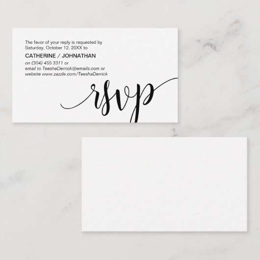 Schönes Schwarzes Skript, UAWG response, Begleitkarte (Vorne/Hinten)