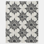 Schönes, schwarzes Spitzen-Webmuster Fleecedecke (Vorderseite)