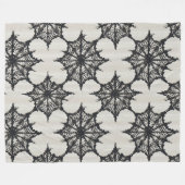 Schönes, schwarzes Spitzen-Webmuster Fleecedecke (Vorderseite (Horizontal))