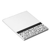 Schönes Schwarzweiß-Notebook Notizblock (angewinkelt)