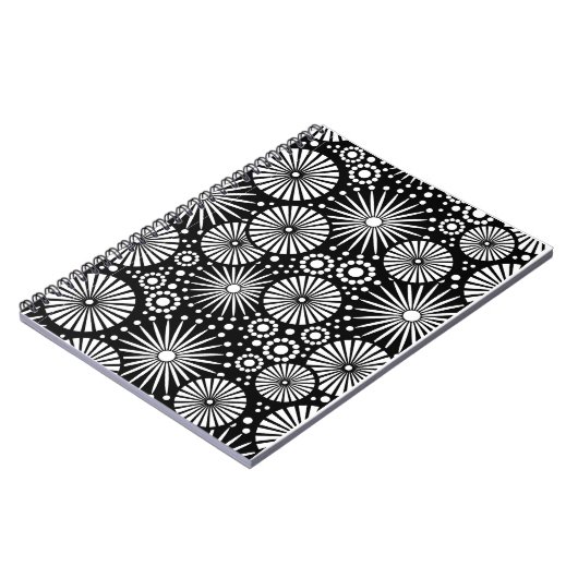 Schönes Schwarzweiß-Notebook Notizblock (Linke Seite)