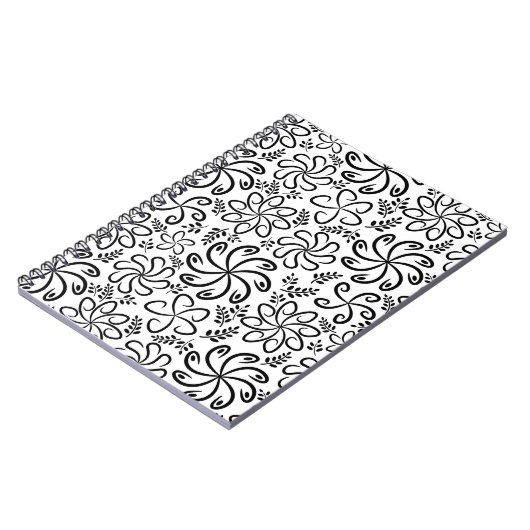 Schönes Schwarzweiß-Notebook Notizblock (Linke Seite)