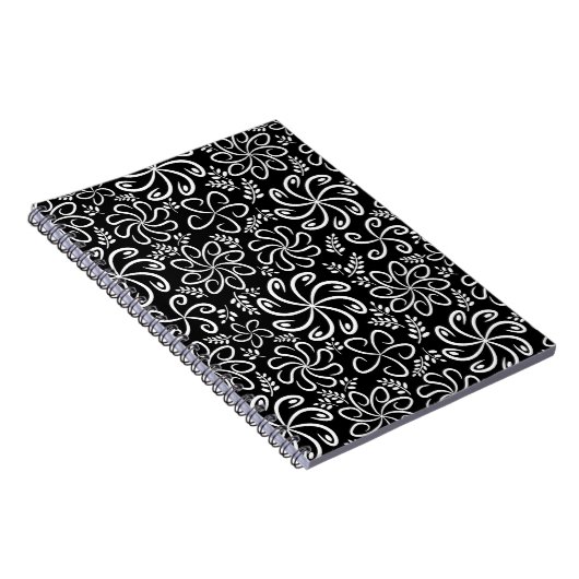 Schönes Schwarzweiß-Notebook Notizblock (Rechte Seite)