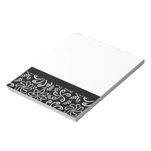 Schönes Schwarzweiß-Notebook Notizblock (Rotiert)