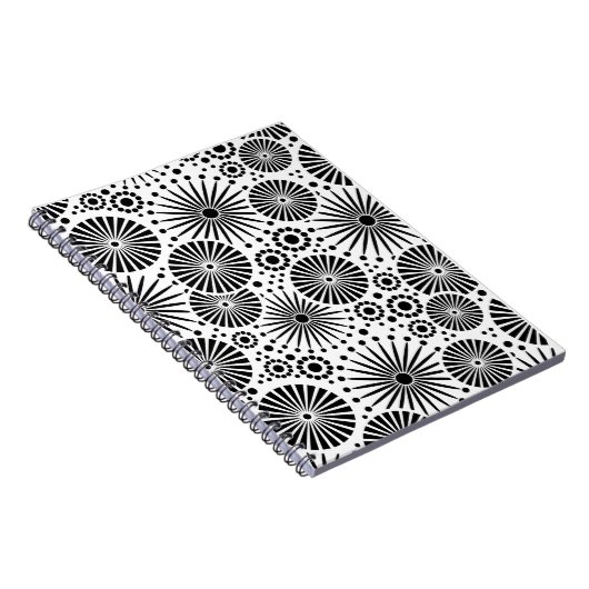 Schönes Schwarzweiß-Notebook Notizblock (Rechte Seite)