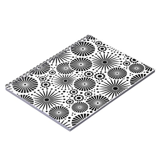 Schönes Schwarzweiß-Notebook Notizblock (Linke Seite)