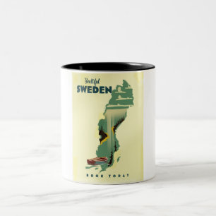 Schönes Schweden Reiseplakat Zweifarbige Tasse