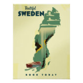 Schönes schwedisches Reiseplakat Poster (Vorderseite)