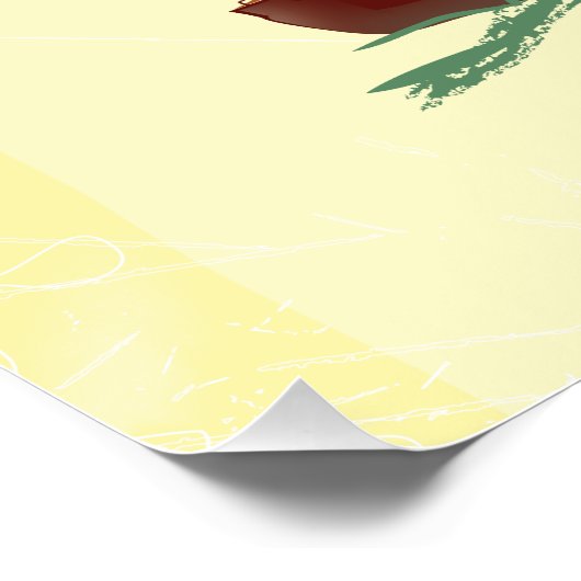 Schönes schwedisches Reiseplakat Poster (Ecke)