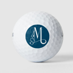 Schönes Scroll Monogram Letter M Golf Ball