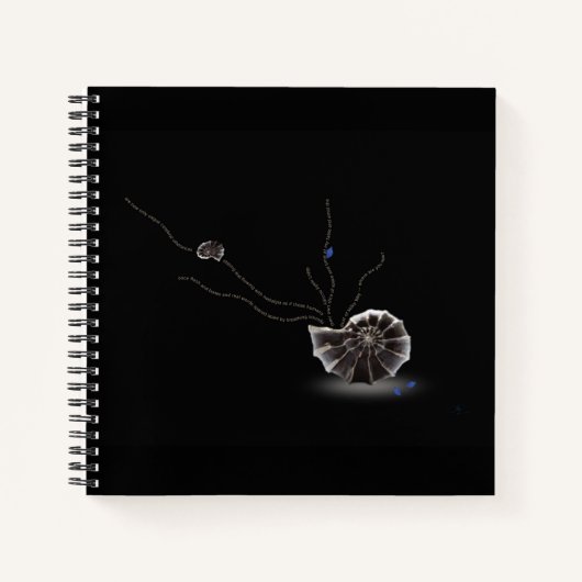 Schönes Seashell-Gedicht über die Gedichte der "Lo Notizblock (Vorderseite)