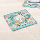 Schönes Seashell- und Stranddesign Rechteckiger Pappuntersetzer (angewinkelt)