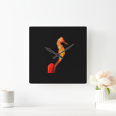 Schönes Seepferd vorne Quadratische Wanduhr (Zuhause)