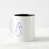 Schönes Seepferd Zweifarbige Tasse (Vorderseite Links)