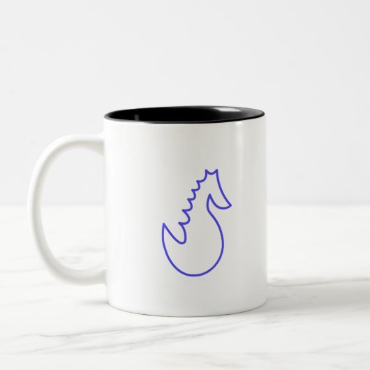 Schönes Seepferd Zweifarbige Tasse (Links)