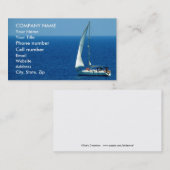 Schönes Segelboot Visitenkarte (Vorne/Hinten)