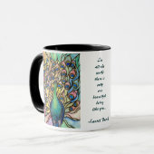 Schönes Sein Tiffany Pfau-Tassen-feine Kunst Tasse (Vorderseite Links)