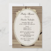 Schönes Sepia-Weckglas u. Gänseblümchen-Babyparty Einladung (Rückseite)