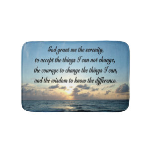 SCHÖNES SERENITY PRAYER OCEE FOTO BADEMATTE
