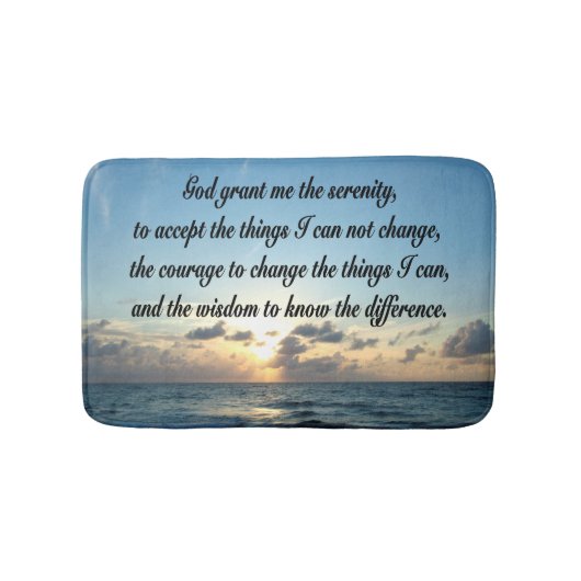 SCHÖNES SERENITY PRAYER OCEE FOTO BADEMATTE (Vorderseite)
