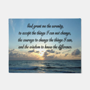 SCHÖNES SERENITY PRAYER OCEE FOTO FUßMATTE