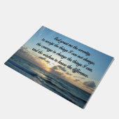 SCHÖNES SERENITY PRAYER OCEE FOTO FUßMATTE (Schrägansicht)