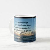 SCHÖNES SERENITY PRAYER OCEE FOTO KAFFEETASSE (Vorderseite Links)