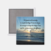 SCHÖNES SERENITY PRAYER OCEE FOTO MAGNET (Vorderseite/Rückseite)