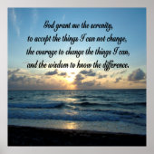 SCHÖNES SERENITY PRAYER OCEE FOTO POSTER (Vorne)
