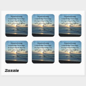 SCHÖNES SERENITY PRAYER OCEE FOTO QUADRATISCHER AUFKLEBER (Blatt)