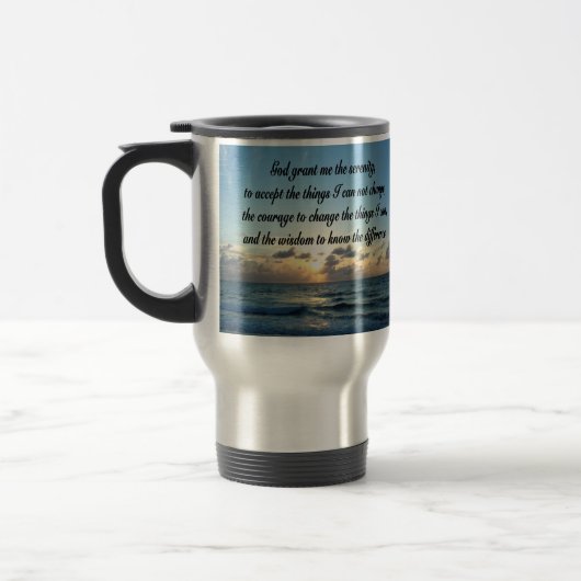 SCHÖNES SERENITY PRAYER OCEE FOTO REISEBECHER (Links)