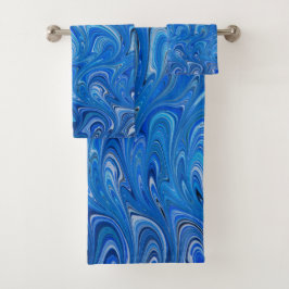 Schönes Set aus blauem Marmor