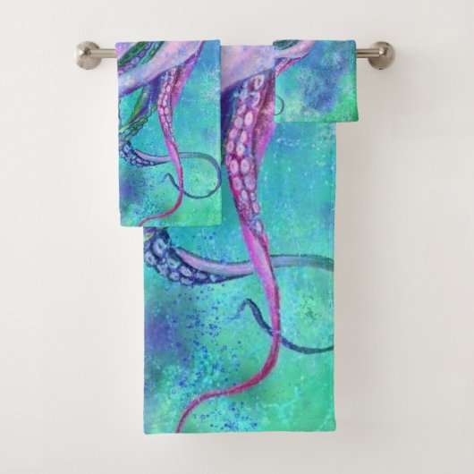 Schönes Set mit Farbtopus Badetuch (Insitu)