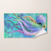 Schönes Set mit Farbtopus Badetuch (Handtuch)