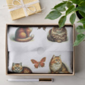 Schönes Set von Katzen und Schmetterlingen Fussy C Seidenpapier (Geschenk)
