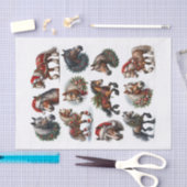 Schönes Set Weihnachts-Pferd Fussy Cuts Set 2 Seidenpapier (Handwerk)