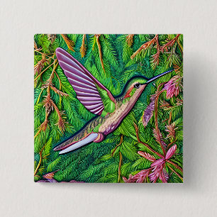 Schönes Shabby Chic Klein Hummingbird. Button