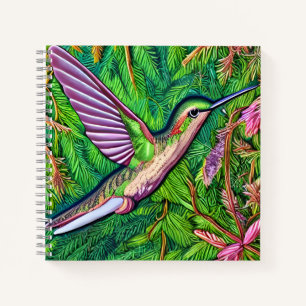 Schönes Shabby Chic Klein Hummingbird. Notizblock