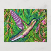 Schönes Shabby Chic Klein Hummingbird. Postkarte (Vorderseite)