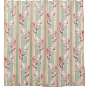 Schönes Shabby Chic-Land Duschvorhang