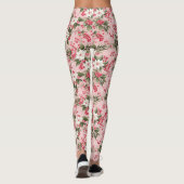Schönes Shabby Chic Rosa Weihnachten Leggings (Rückseite)