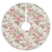 Schönes Shabby Chic Rosa Weihnachten Polyester Weihnachtsbaumdecke (Vorderseite)