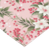 Schönes Shabby Chic Rosa Weihnachten Tischdecke (Schrägansicht)