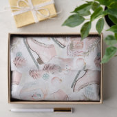 Schönes Shabby Chic Rosa Weihnachtsmuster Seidenpapier (Geschenk)